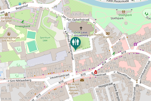 Map showing location of Kardinaal Mercierstraat 11,13 Toilet