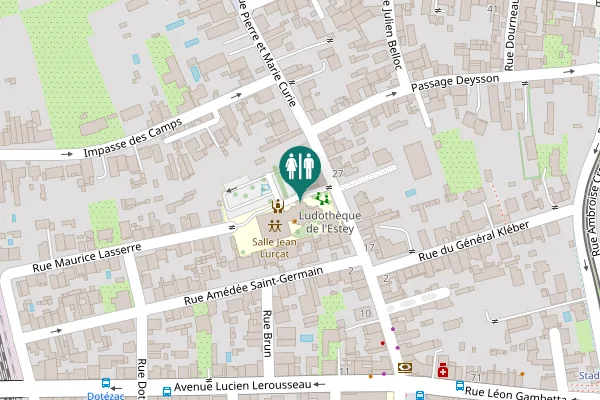 Map showing location of Rue Pierre et Marie Curie 20 Toilet