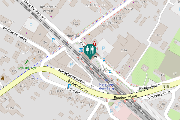 Map showing location of Boudewijnlaan 3 Toilet