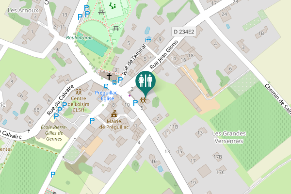 Map showing location of Rue Jean Giono 6 Toilet