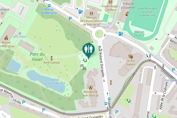 Map showing location of Rue Roland Dorgelès Toilet