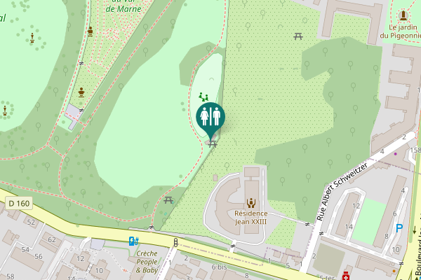 Map showing location of Avenue du Général de Gaulle / Avenue du Général Leclerc 4 Toilet