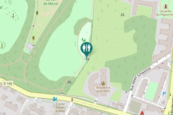 Map showing location of Avenue du Général de Gaulle / Avenue du Général Leclerc 4 Toilet