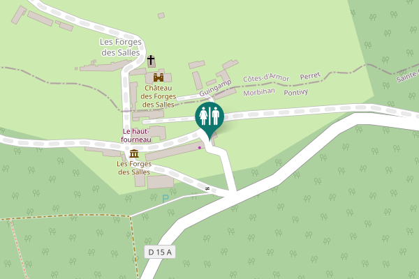 Map showing location of Sainte-Brigitte Toilet