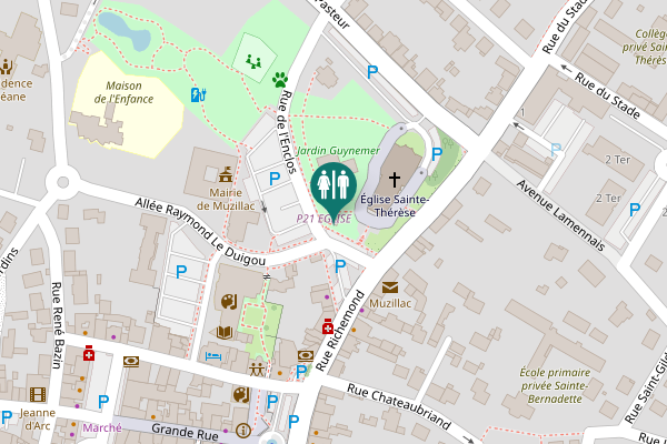 Map showing location of Place Sainte-Thérèse 7 Toilet