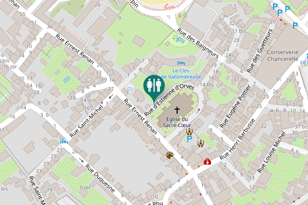 Map showing location of Rue d'Estienne d'Orves 8 bis Toilet