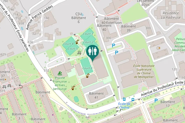 Map showing location of Avenue du Professeur Émile Jeanbrau 300 Toilet