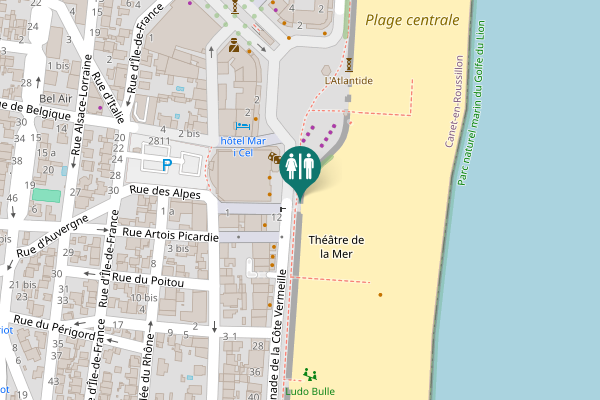 Map showing location of Promenade de la Côte Vermeille 10 Toilet