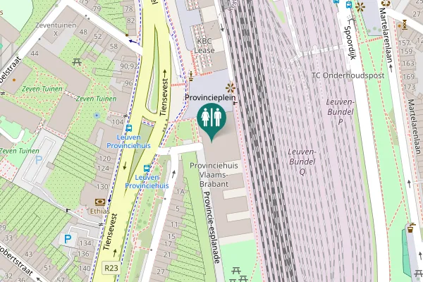 Map showing location of Provincie-esplanade 1 Toilet