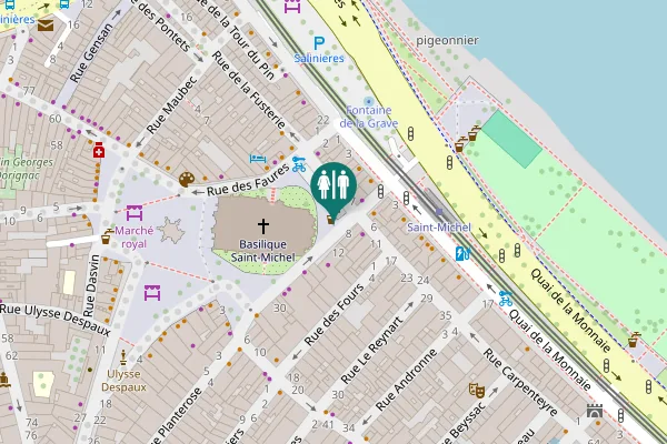 Map showing location of Place Duburg Toilet