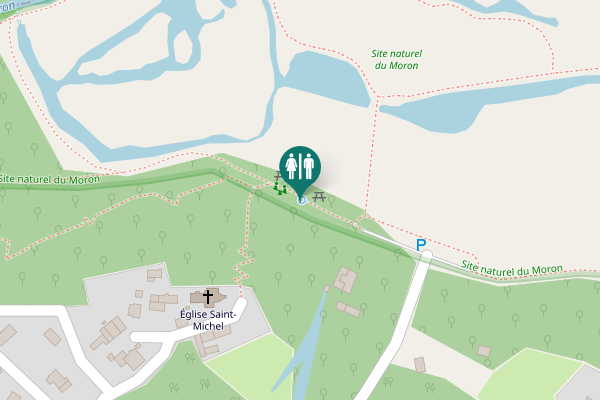 Map showing location of Sentier de l'Église Saint-Michel au Parcours Nature Toilet