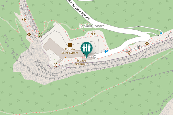 Map showing location of Route du Saint-Eynard Toilet