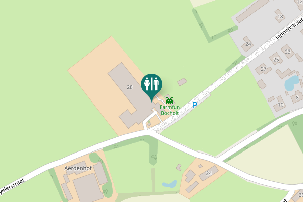 Map showing location of Jennenstraat 28 Toilet