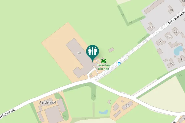 Map showing location of Jennenstraat 28 Toilet