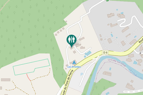 Map showing location of Route du Pont de Pierre Toilet