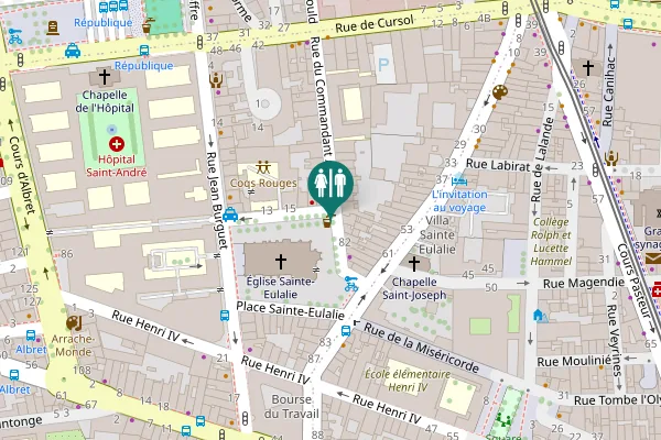 Map showing location of Rue du Commandant Arnould 76 Toilet