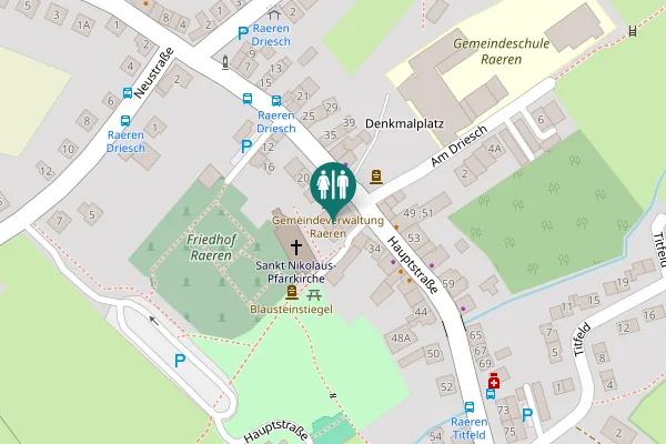 Map showing location of Hauptstraße 26 Toilet