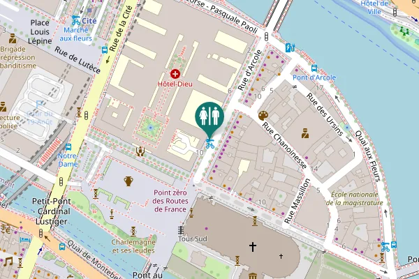Map showing location of Rue d'Arcole 19 Toilet