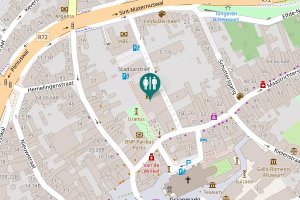 Map showing location of Maastrichterstraat 10 Toilet