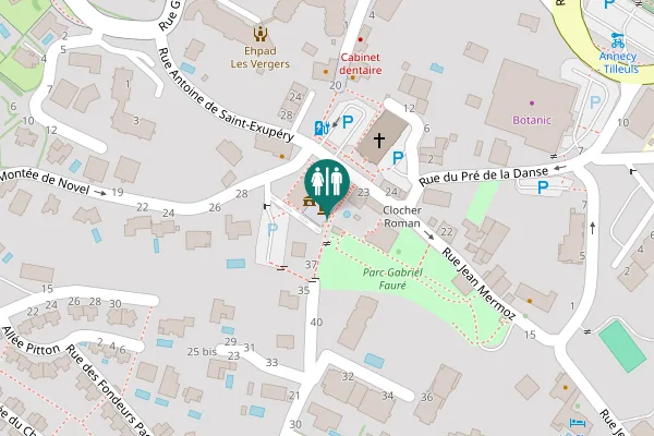 Map showing location of Chemin de l'Abbaye 39 Toilet