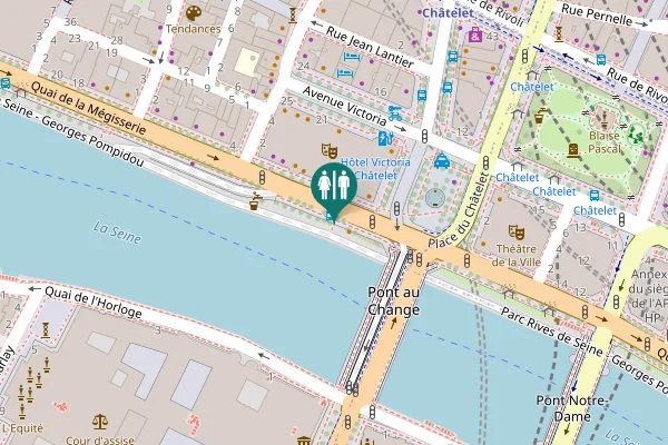 Map showing location of Quai de la Mégisserie 32 Toilet