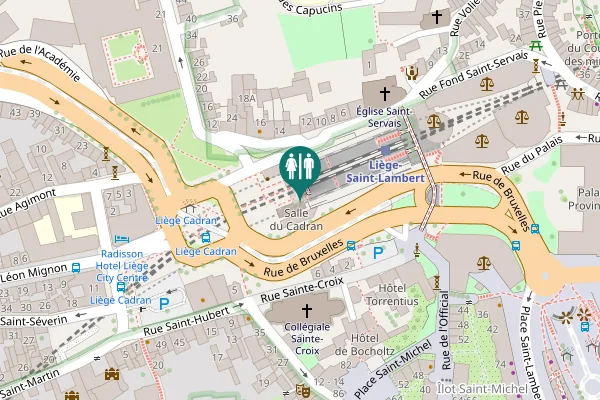 Map showing location of Rue de Bruxelles 3 Toilet