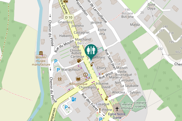Map showing location of Place des Arceaux 5 Toilet