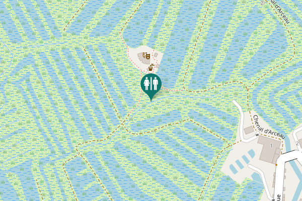Map showing location of Chenal d'Arceau Toilet