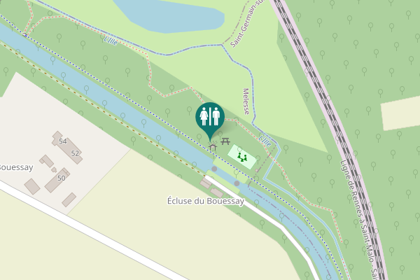 Map showing location of Melesse Toilet