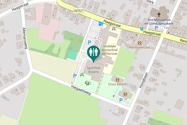 Map showing location of Haagstraat 19 Toilet