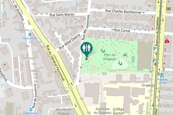 Map showing location of Rue des Varennes 6 Toilet