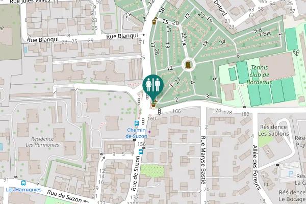 Map showing location of 10 Toilet
