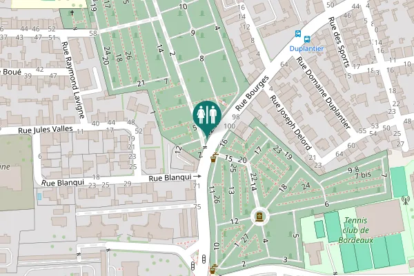 Map showing location of 12 ter Toilet