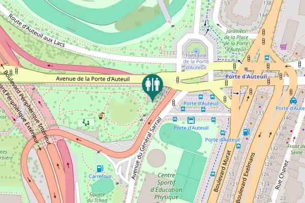 Map showing location of Voie BX/16 Toilet