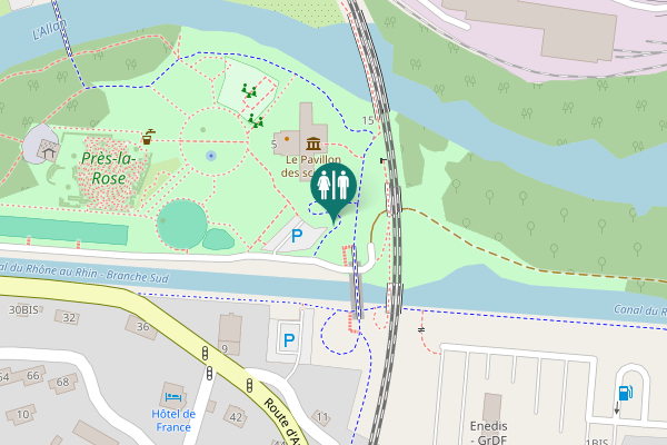 Map showing location of Impasse de la Presqu'Île 5 Toilet