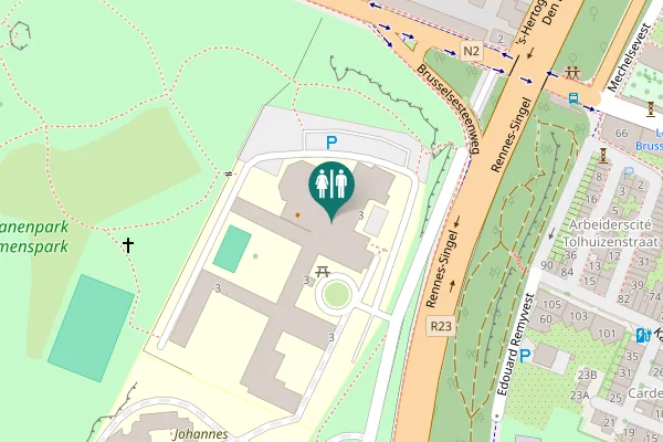 Map showing location of Lemmensberg 3 Toilet