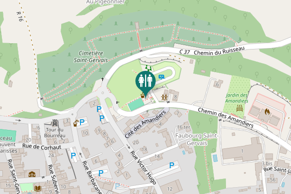 Map showing location of Chemin des Amandiers 10 Toilet