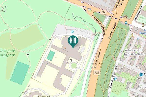 Map showing location of Lemmensberg 3 Toilet