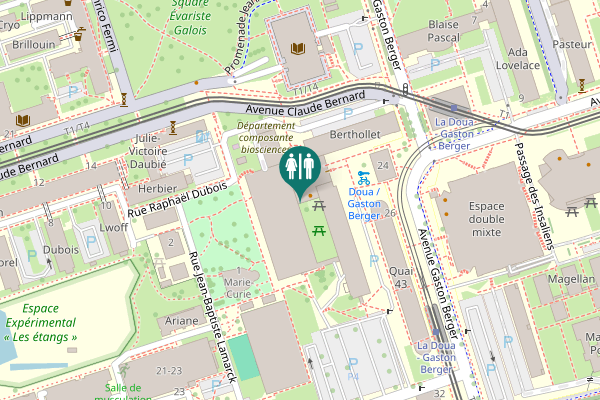 Map showing location of Boulevard du 11 Novembre 1918 43 Toilet