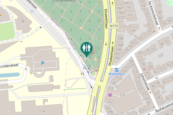 Map showing location of Floraliënlaan 288 Toilet