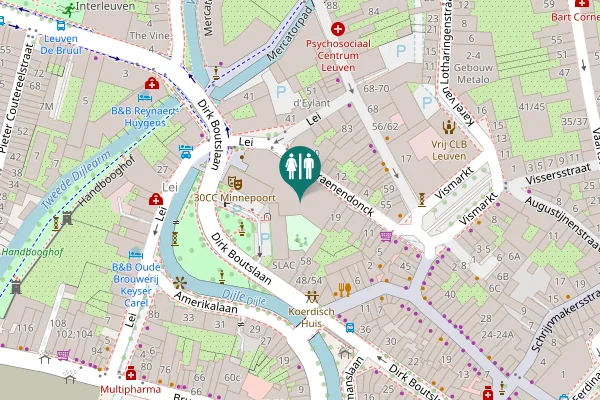 Map showing location of Dirk Boutslaan 60/62/62A Toilet