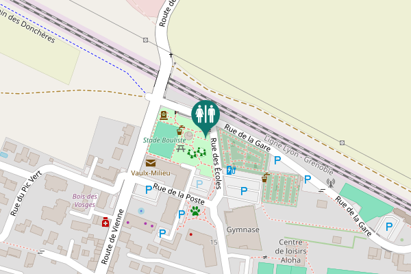 Map showing location of Rue des Écoles Toilet