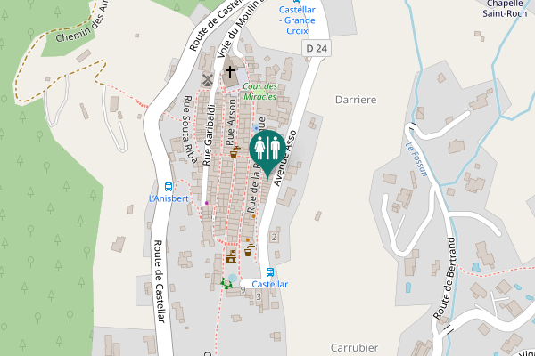 Map showing location of Place des Lavoirs Toilet