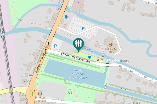 Map showing location of Chemin de Maisonfort 2 Toilet