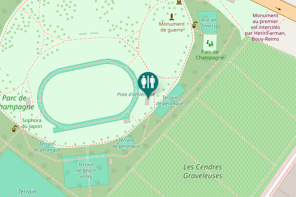 Map showing location of Avenue Henri Farman Toilet