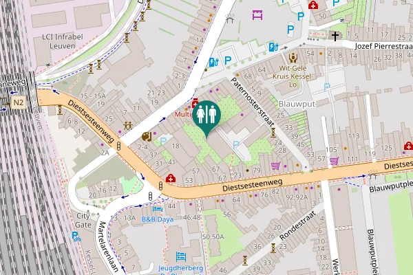 Map showing location of Diestsesteenweg 67 Toilet