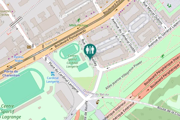 Map showing location of Rue Joseph Chailley 8 Toilet