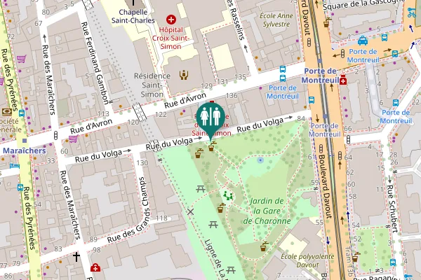 Map showing location of Rue du Volga 64 Toilet