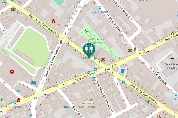 Map showing location of Rue de la Convention 143 Toilet