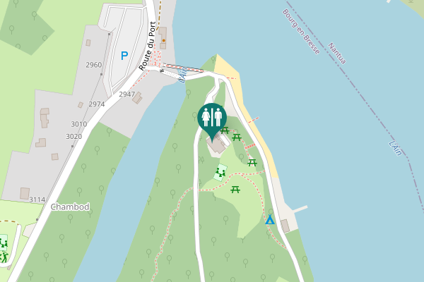 Map showing location of Route du Port 2947 Toilet